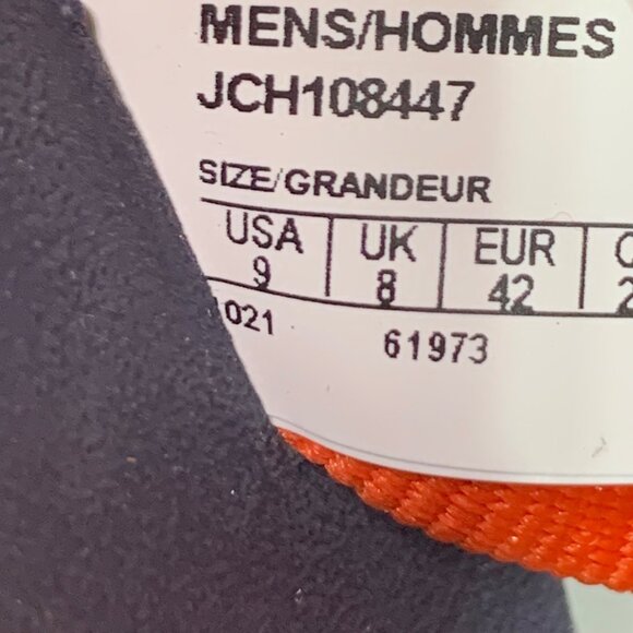 Chaco Mens Size 9 Pitch Gray Lowdown Flip-Flops With Orange Straps - Picture 5 of 8